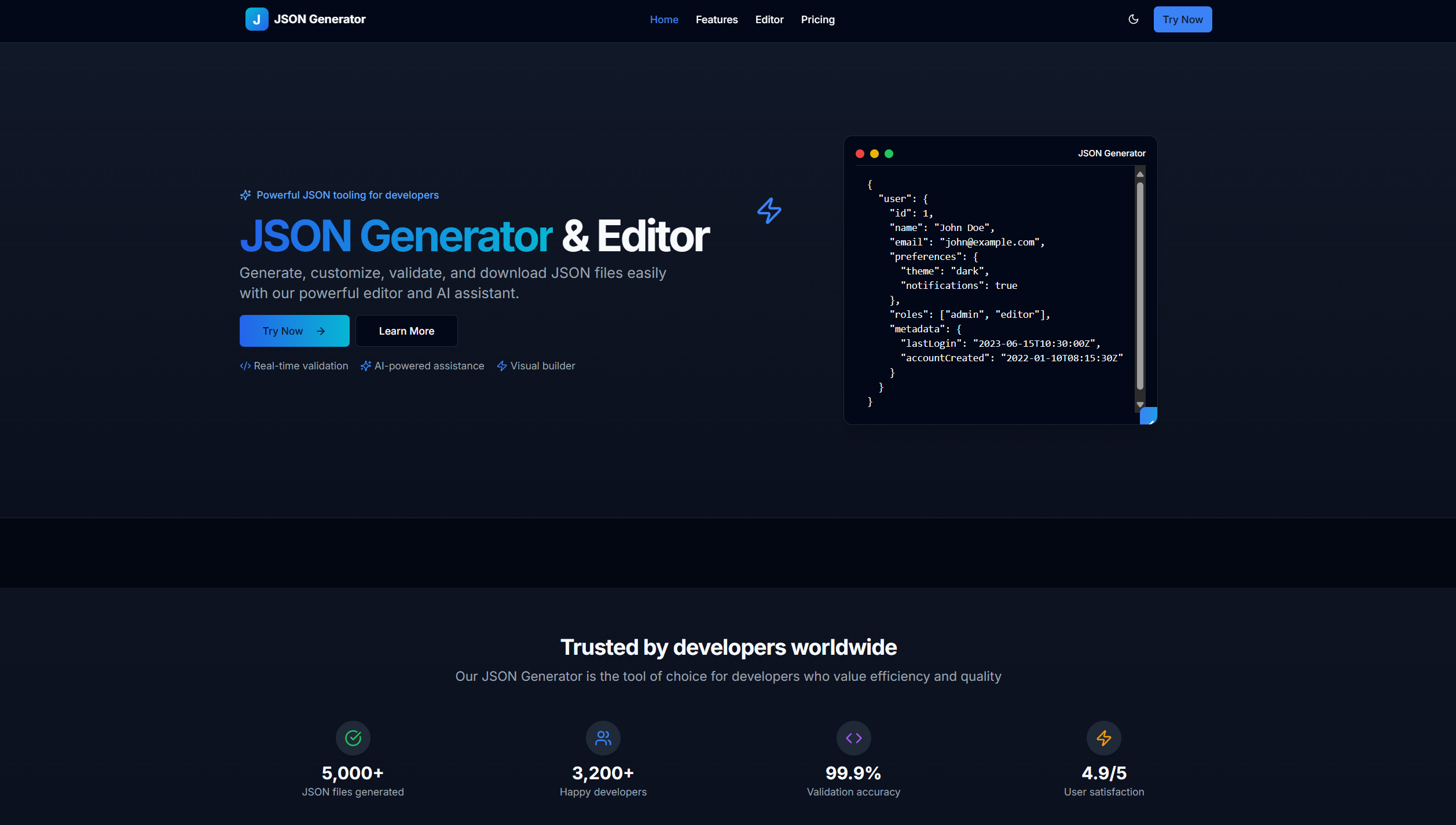 JSON Gen – Advanced Mock Data Generator
