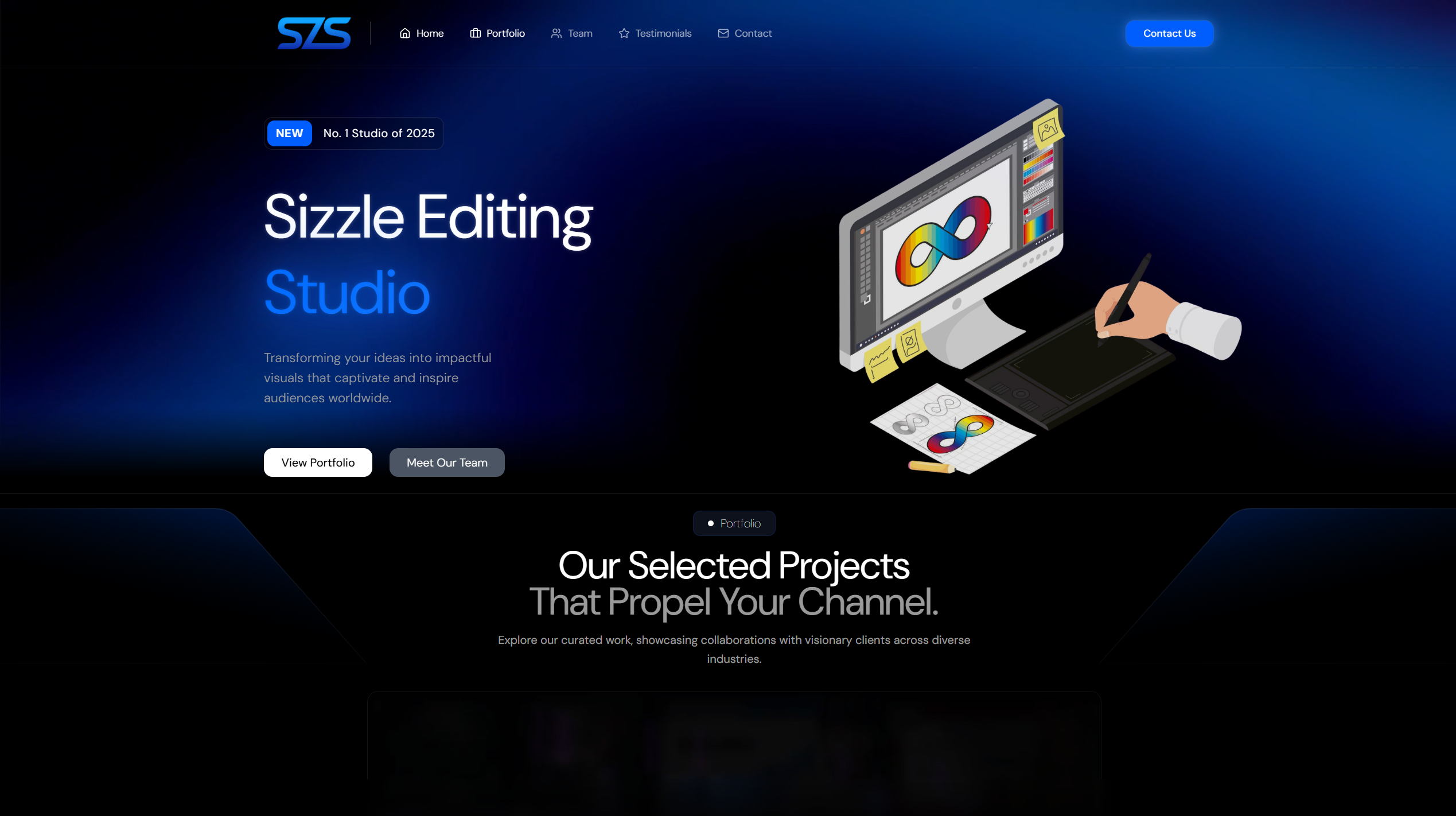 Sizzle Studios – Creative Portfolio Website